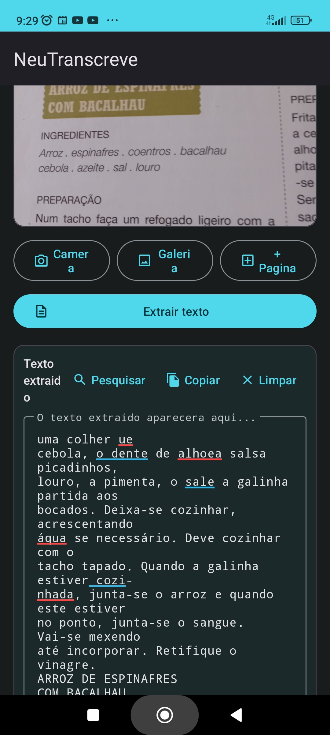 Captura de ecrã — NeuTranscreve